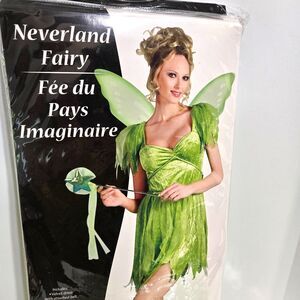Fun World Neverland Fairy Tinkerbell Halloween Costume Sexy Adult M/L 10-14 NEW